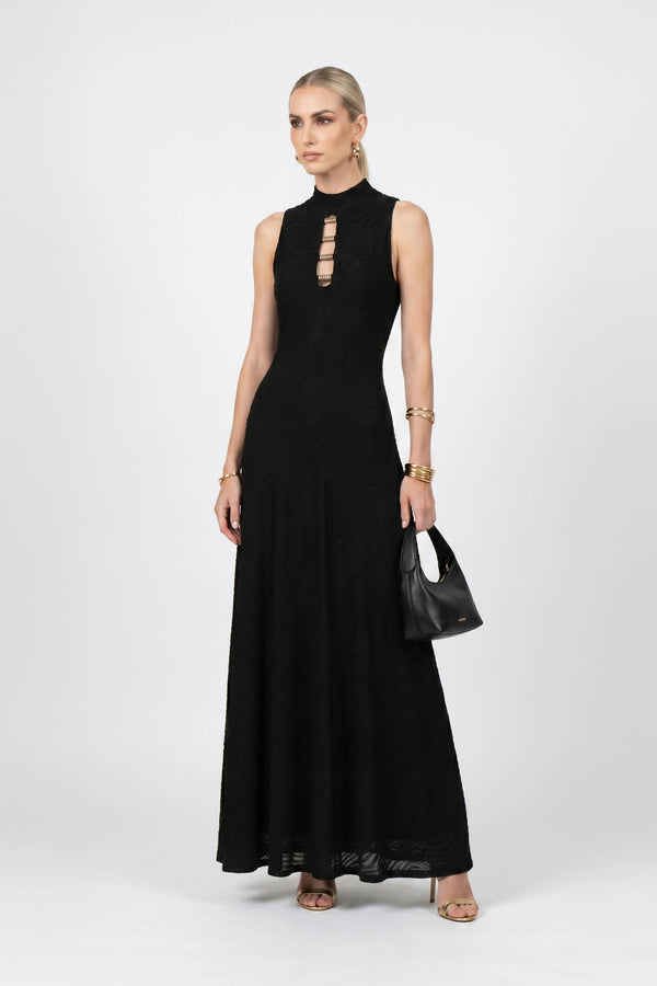 Amalia Cutout High-Neck Maxi Vestido 723081