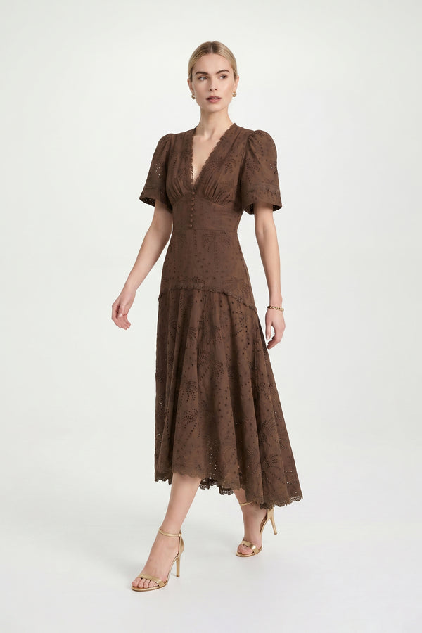 Andalucía Troquelado  Midi Dress
