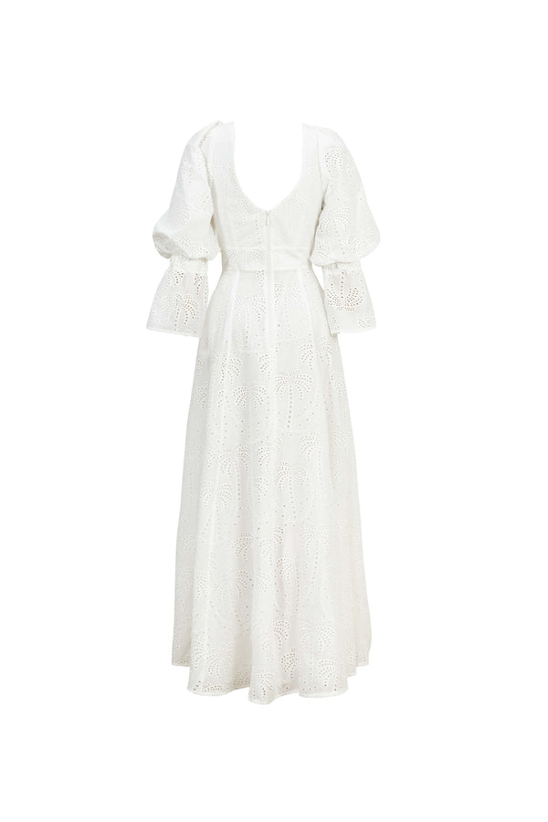Aaliyah Eyelet Maxi Vestido 723096 HUE