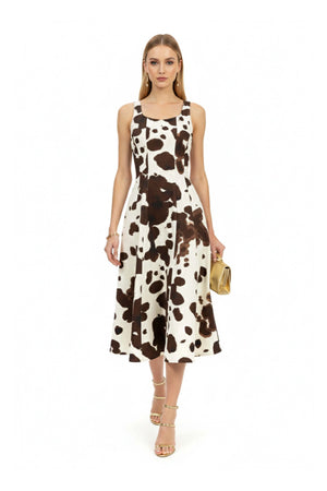 Brooke Cow Print Vestido