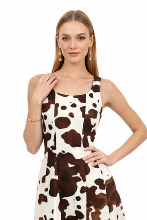 Brooke Cow Print Vestido