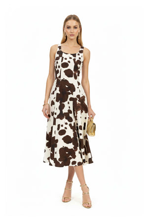 Brooke Cow Print Vestido