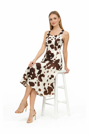 Brooke Cow Print Vestido