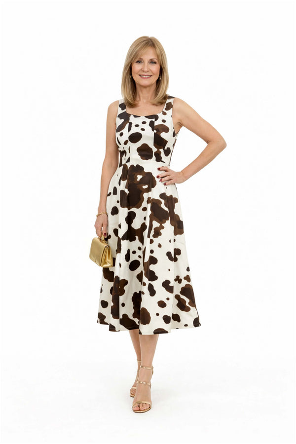 Brooke Cow Print Vestido