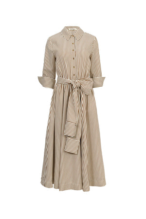 Regina Striped Belted Camisero Vestido 723108CAF