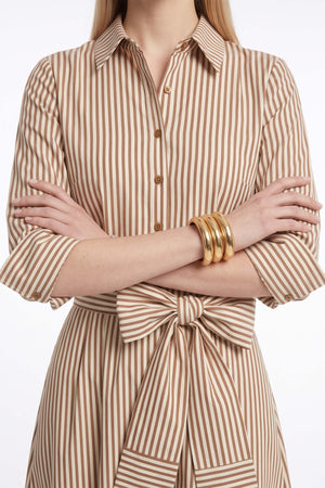 Regina Striped Belted Camisero Vestido 723108CAF