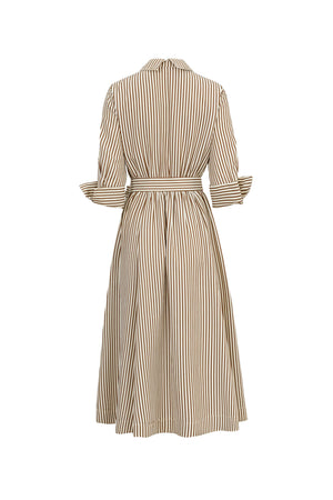 Regina Striped Belted Camisero Vestido 723108CAF