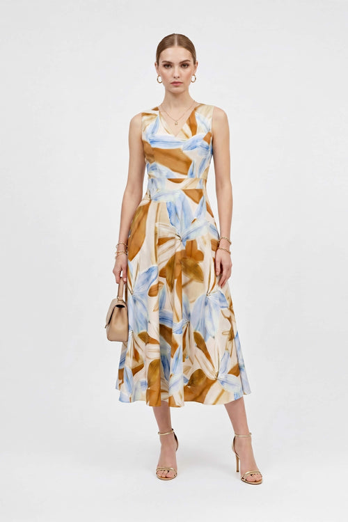 Olivia V-Neck Sleeveless Vestido Corto