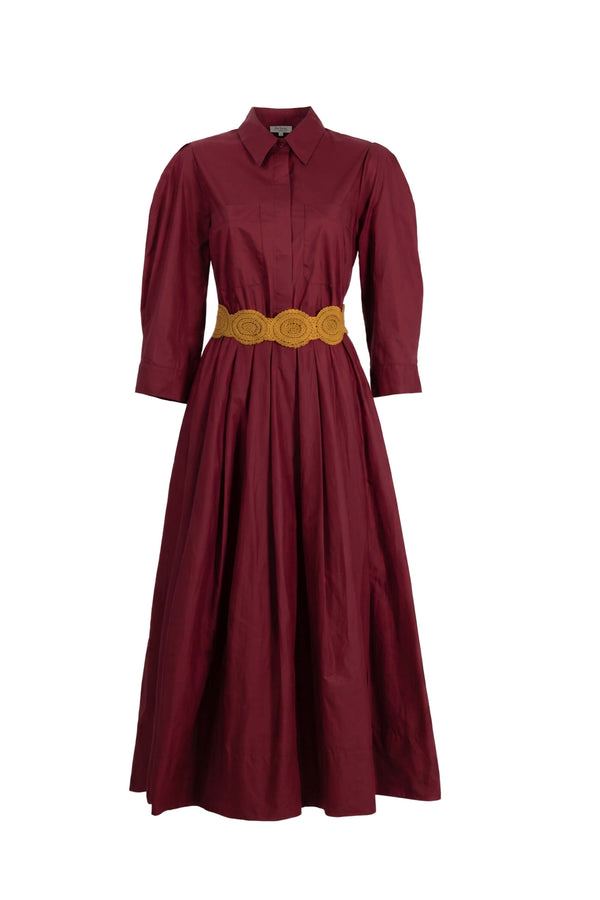 Olivia Belted Striped Shirt Maxi Vestido 723127 VIN