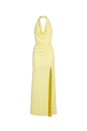 Inés Halter Cowl-Neck Maxi Vestido 723139 PAJ