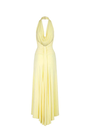 Inés Halter Cowl-Neck Maxi Vestido 723139 PAJ