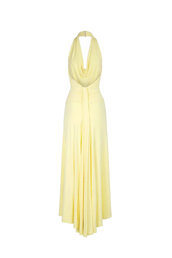 Inés Halter Cowl-Neck Maxi Vestido 723139 PAJ