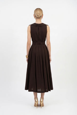 Clarissa One-Shoulder Cascade Maxi Vestido 723144 CHO