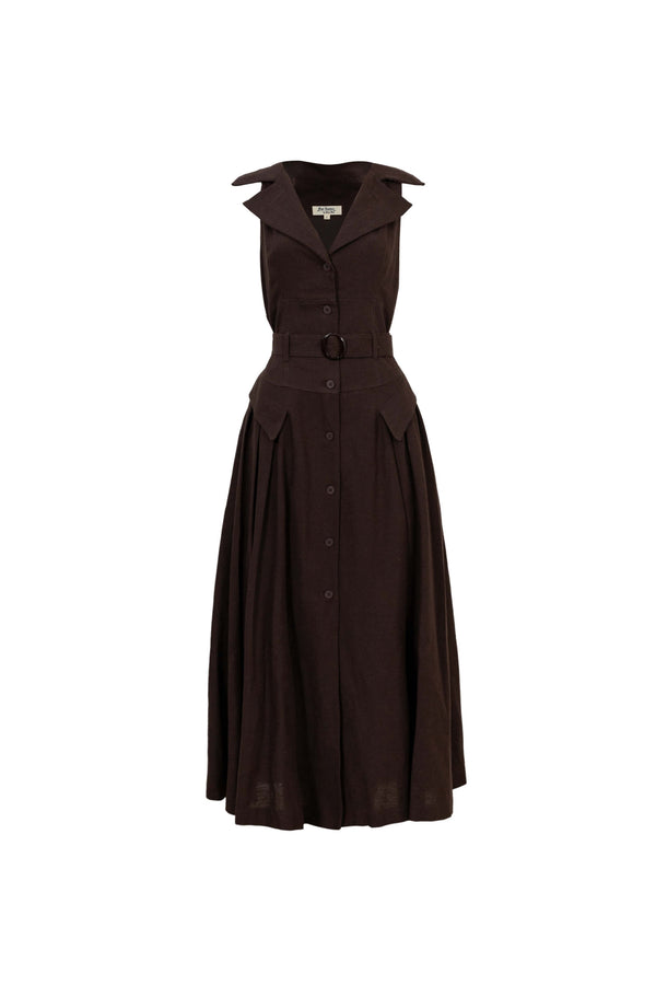 Clarissa One-Shoulder Cascade Maxi Vestido 723144 CHO
