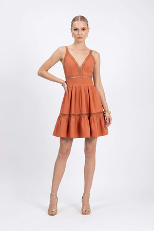 Alexa Ladder-Trim Cami Mini Vestido 723164LAD