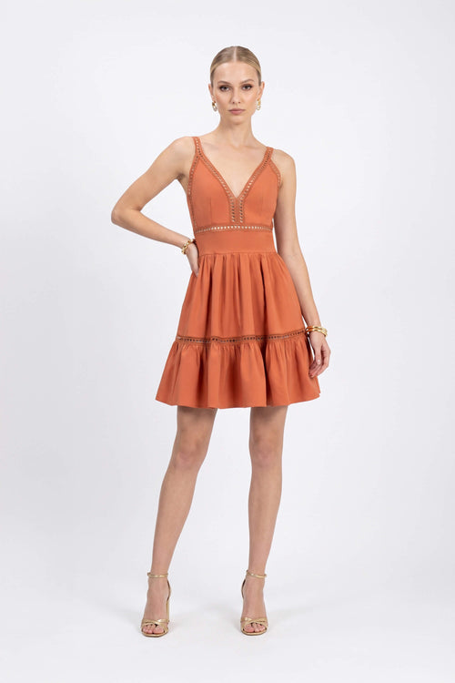 Alexa Ladder-Trim Cami Mini Vestido 723164LAD