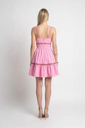 Alexa Ladder-Trim Cami Mini Vestido 723164ROS