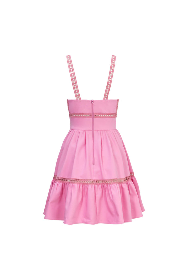 Alexa Ladder-Trim Cami Mini Vestido 723164ROS