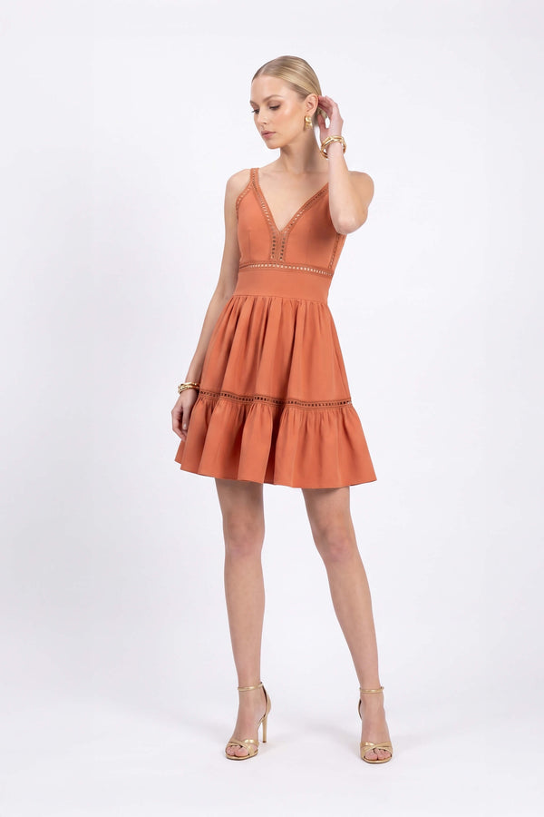 Alexa Ladder-Trim Cami Mini Vestido 723164LAD