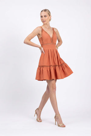 Alexa Ladder-Trim Cami Mini Vestido 723164LAD