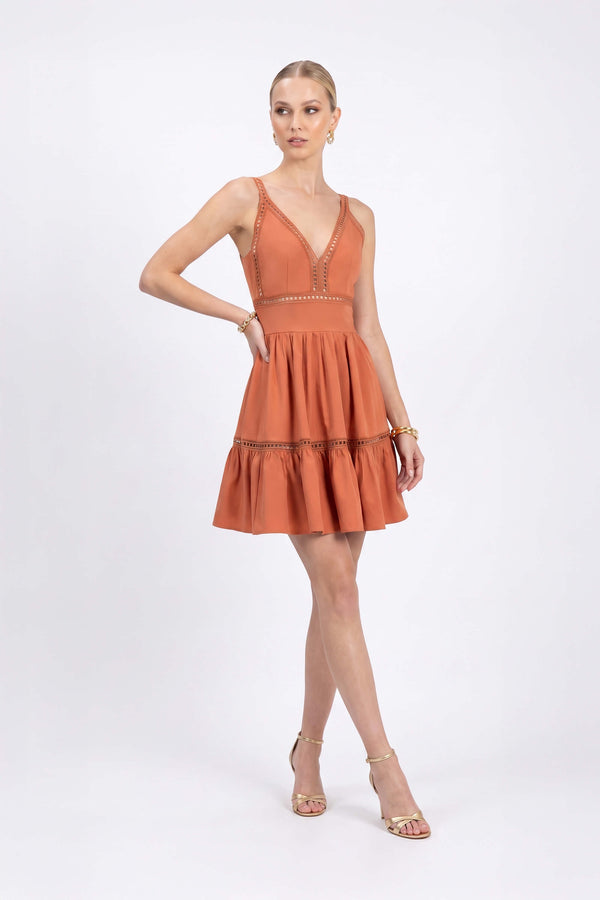 Alexa Ladder-Trim Cami Mini Vestido 723164LAD