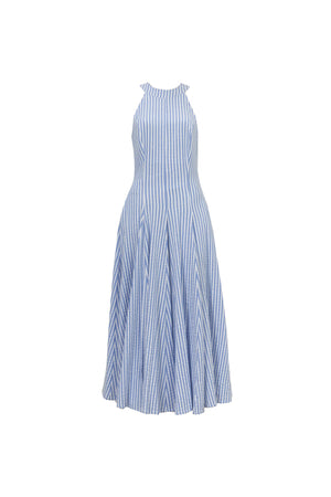Nadia Tie-Detail Smocked-Cuff Vestido 723173 CIE