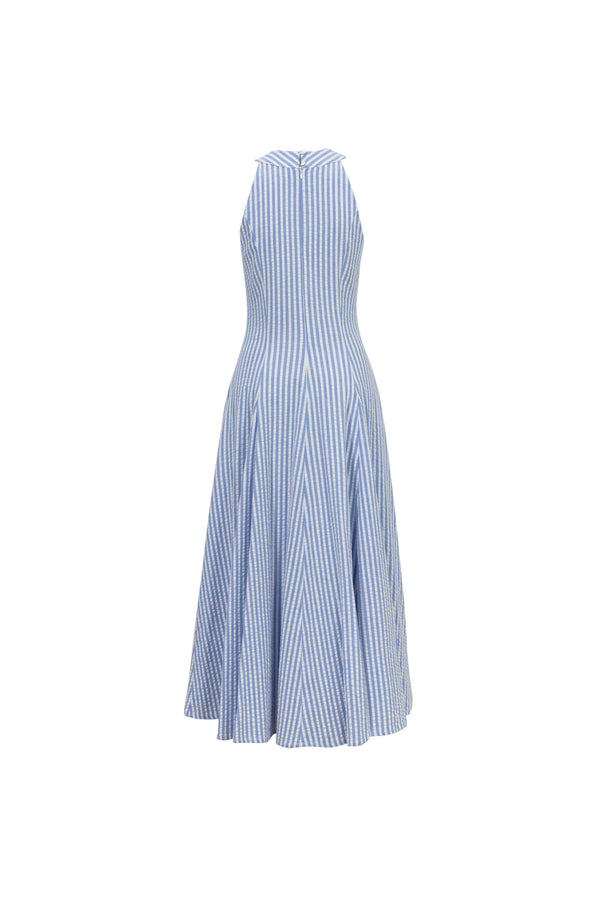 Nadia Tie-Detail Smocked-Cuff Vestido 723173 CIE