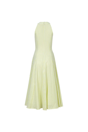 Nadia Tie-Detail Smocked-Cuff Vestido 723173