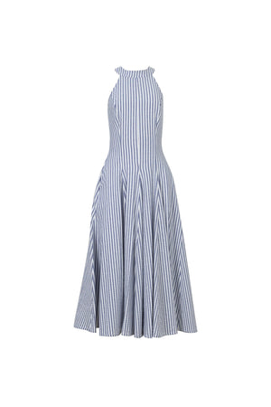 Nadia Tie-Detail Smocked-Cuff Vestido 723173