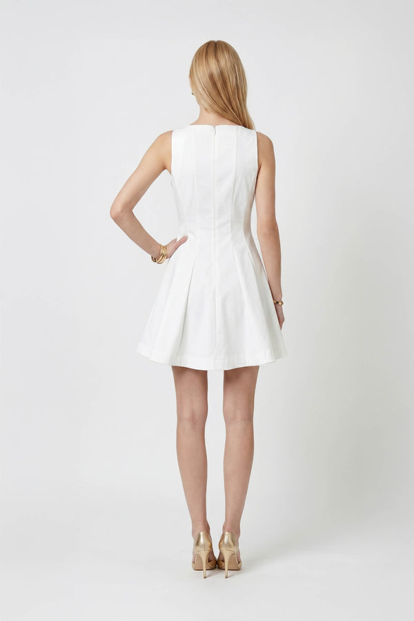 Toscana Sleeveless Crew-Neck Vestido Corto 723175