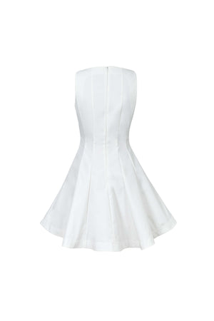 Toscana Sleeveless Crew-Neck Vestido Corto 723175
