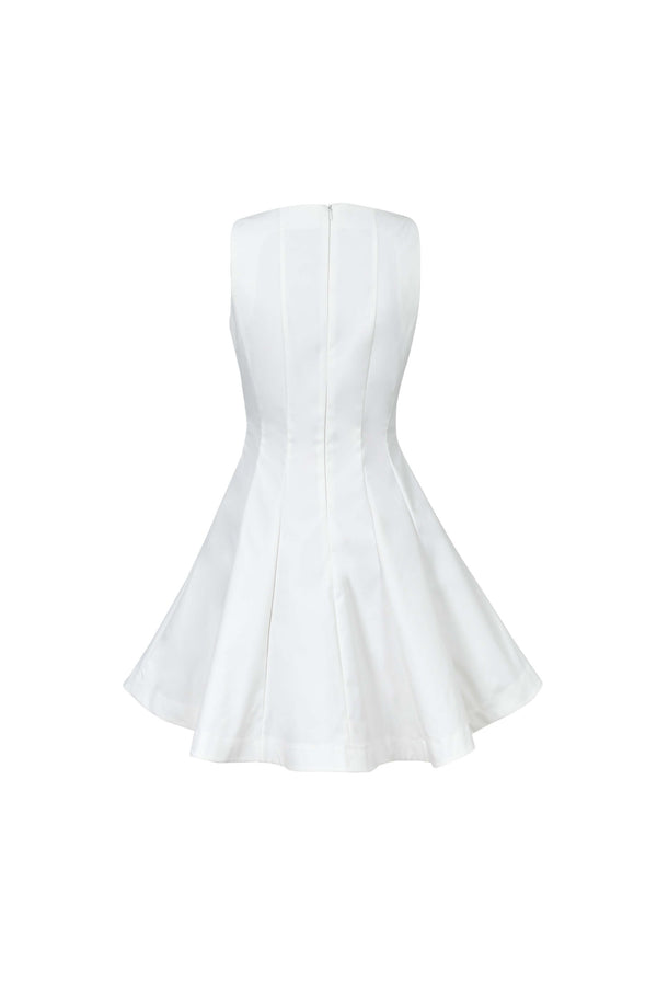 Toscana Sleeveless Crew-Neck Vestido Corto 723175