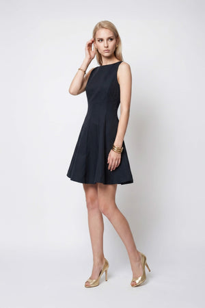 Toscana Sleeveless Crew-Neck Vestido Corto 723175