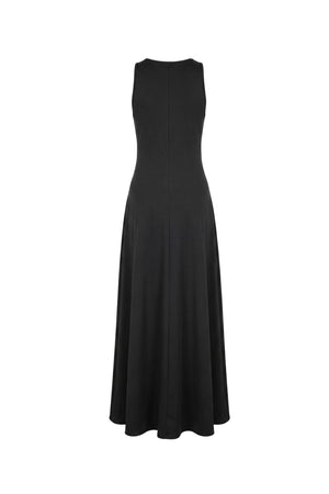 Valeria V-Neck Sleeveless Maxi Vestido 723205 NEG