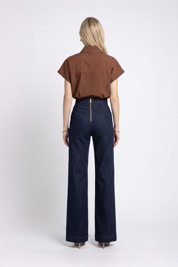 Lucia Sailor High-Waist Wide-Leg Pantalón 731105 DEN