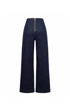 Lucia Sailor High-Waist Wide-Leg Pantalón 731105 DEN