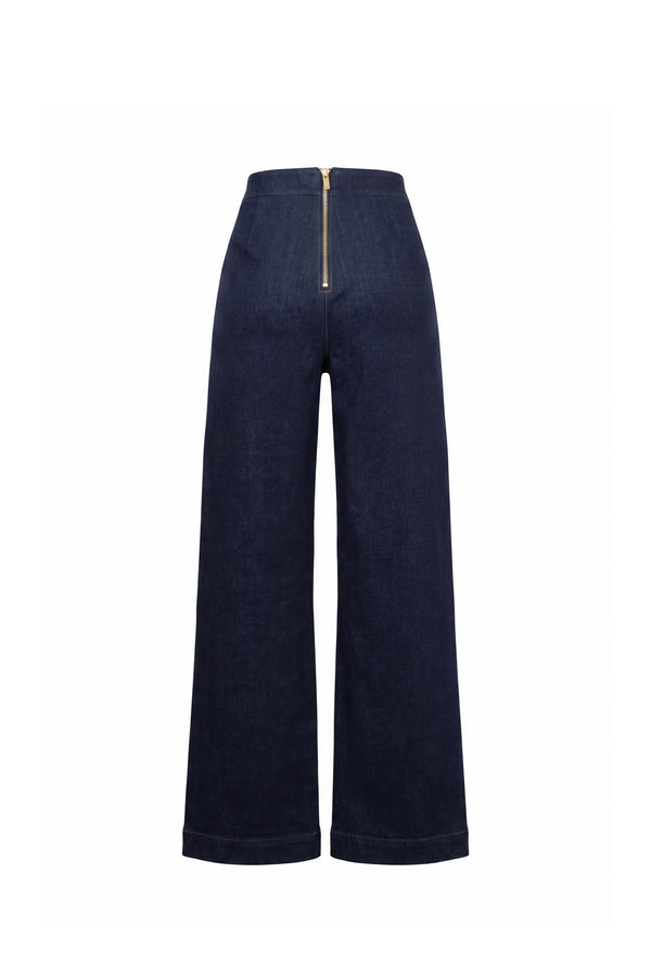 Lucia Sailor High-Waist Wide-Leg Pantalón 731105 DEN
