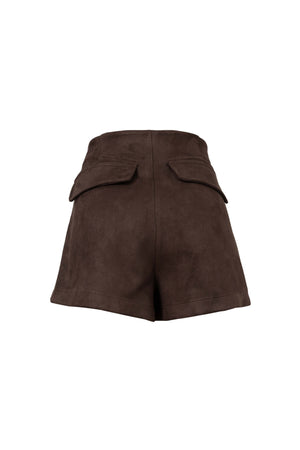 Gala Belted Flap Pocket High-Waist Shorts  731107 CAF