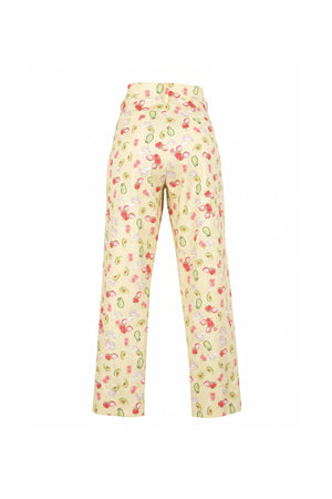 Nadia Belted High-Waist Wide-Leg Pants 731124 AMA