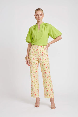 Nadia Belted High-Waist Wide-Leg Pants 731124 AMA