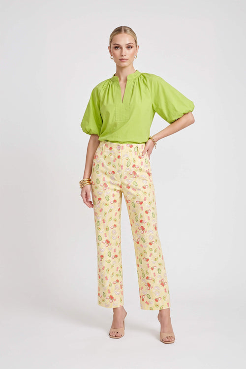 Nadia Belted High-Waist Wide-Leg Pants 731124 AMA