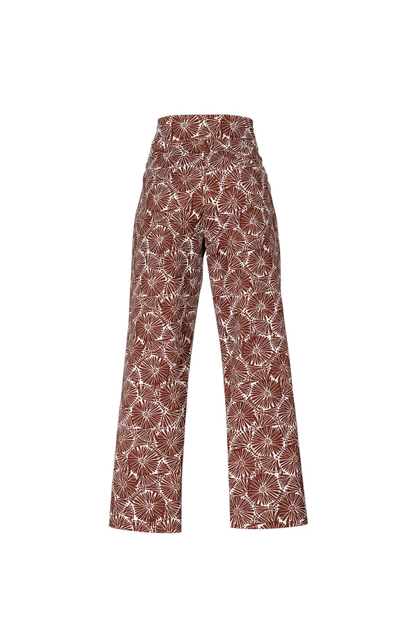 Cassandra Printed Flap High-Waist Pantalón  731126 CAF