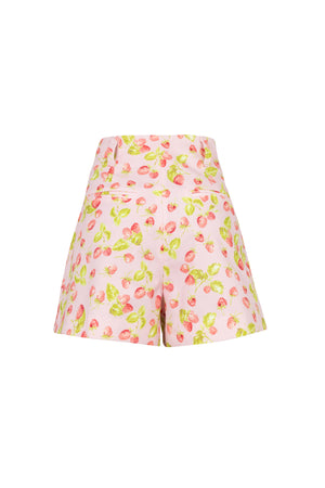 Livorno Tailored High-Rise Cotton-Stretch Shorts 731135 ROS