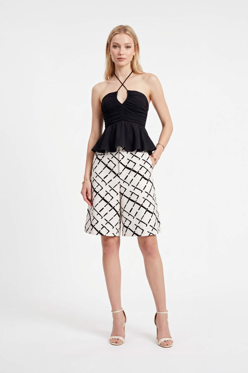 Lucía Printed High-Waist Bermudas 731137 CRE