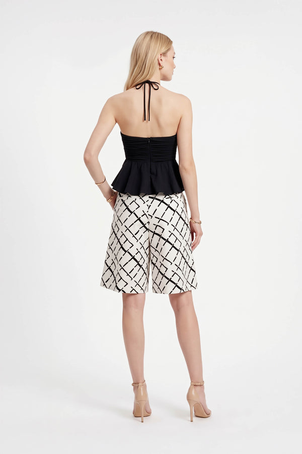 Lucía Printed High-Waist Bermudas 731137 CRE