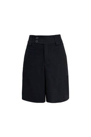 Antonia Asymmetric-Closure High-Waist Bermudas 731137NEG