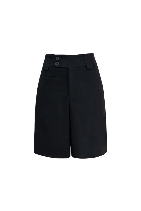 Antonia Asymmetric-Closure High-Waist Bermudas 731137NEG