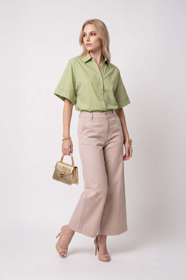 Valeria High-Waist Wide-Leg Pantalón 731147 ARE