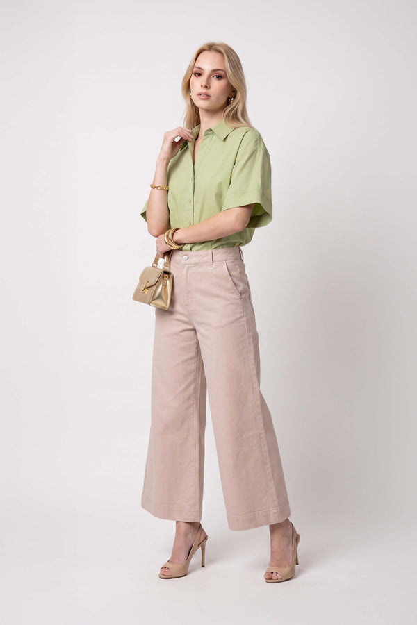 Valeria High-Waist Wide-Leg Pantalón 731147 ARE