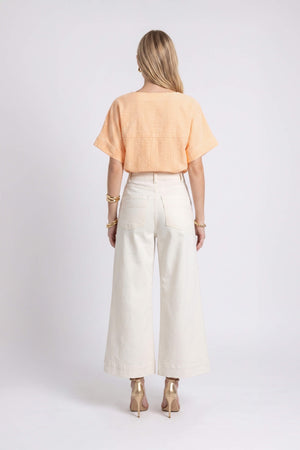 Valeria High-Waist Wide-Leg Pantalón 731147 HUE